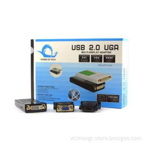 3in1 Extra Multiple Display USB to VGA converter , Linux us
